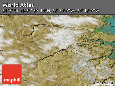 Satellite Map of the Area around 61° 19' 16" N, 72° 10' 30" W