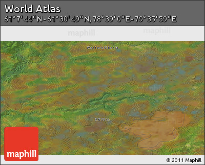 Satellite 3D Map of the Area around 61° 19' 16" N, 79° 7' 30" E