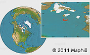 Satellite Location Map of the area around 61° 19' 16" N, 83° 13' 29" W