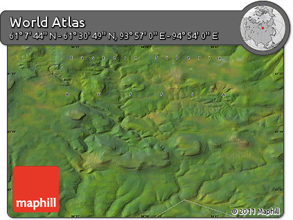 Satellite Map of the Area around 61° 19' 16" N, 94° 25' 30" E