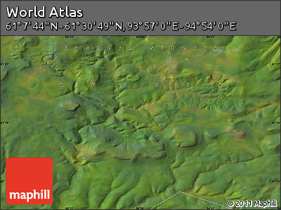 Satellite Map of the Area around 61° 19' 16" N, 94° 25' 30" E