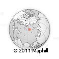 Outline Map of the Area around 61° 19' 16" N, 96° 58' 29" E, rectangular outline