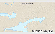 Shaded Relief 3D Map of the area around 61° 39' 52" N, 104° 28' 29" W