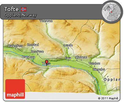 Physical 3D Map of Tofte