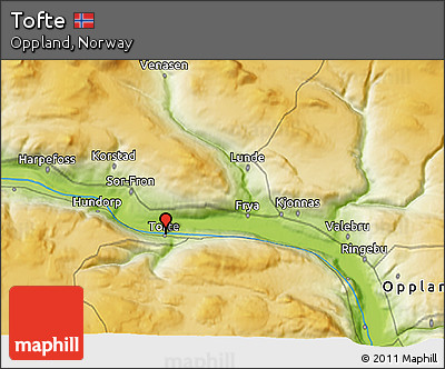 Physical 3D Map of Tofte