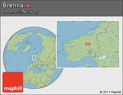 Savanna Style Location Map of Brenna