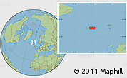Savanna Style Location Map of the area around 61° 39' 52" N, 10° 7' 30" W