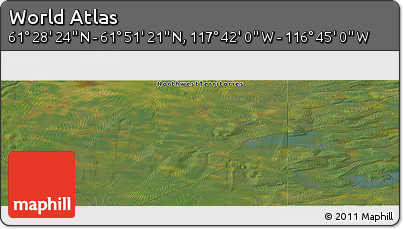 Satellite Panoramic Map of the Area around 61° 39' 52" N, 117° 13' 29" W