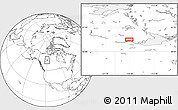 Blank Location Map of the area around 61° 39' 52" N, 118° 4' 29" W