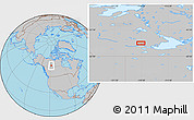 Gray Location Map of the area around 61° 39' 52" N, 118° 4' 29" W
