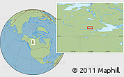 Savanna Style Location Map of the area around 61° 39' 52" N, 118° 4' 29" W