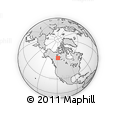 Outline Map of the Area around 61° 39' 52" N, 118° 55' 30" W, rectangular outline