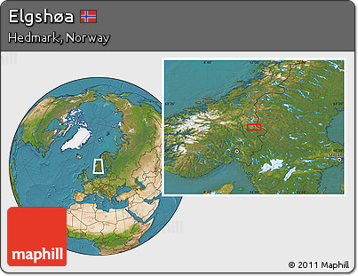 Satellite Location Map of Elgshøa