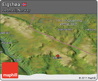 Satellite Panoramic Map of Elgshøa