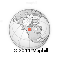 Outline Map of the Area around 61° 39' 52" N, 120° 37' 30" W, rectangular outline