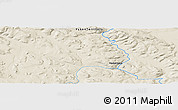 Shaded Relief Panoramic Map of Hootalinqua