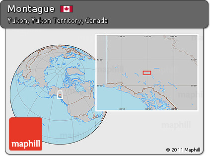 Gray Location Map of Montague