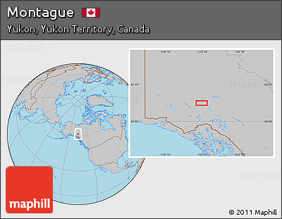 Gray Location Map of Montague