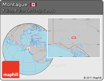 Gray Location Map of Montague
