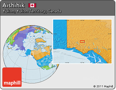 Political Location Map of Aishihik