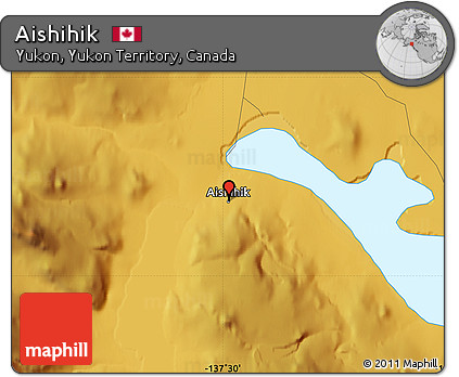 Physical Map of Aishihik