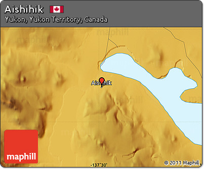 Physical Map of Aishihik