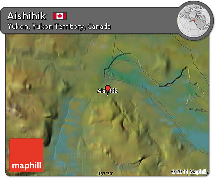 Satellite Map of Aishihik