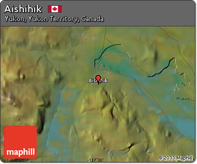 Satellite Map of Aishihik