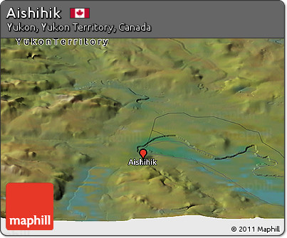 Satellite Panoramic Map of Aishihik