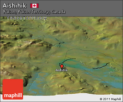 Satellite Panoramic Map of Aishihik