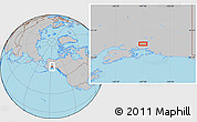 Gray Location Map of the area around 61° 39' 52" N, 146° 58' 29" W