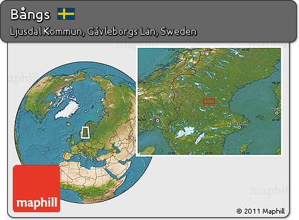 Satellite Location Map of Bångs