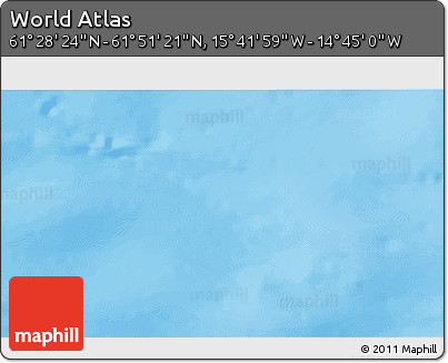 Physical 3D Map of the Area around 61° 39' 52" N, 15° 13' 29" W