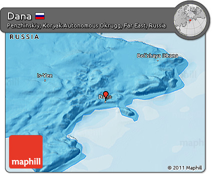 Political 3D Map of Dana