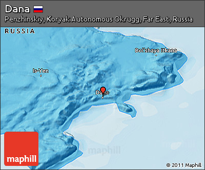 Political 3D Map of Dana