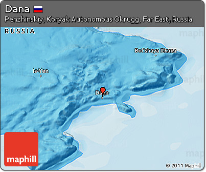 Political 3D Map of Dana