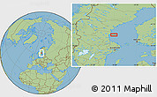 Savanna Style Location Map of the area around 61° 39' 52" N, 17° 55' 29" E