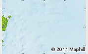 Physical Map of the area around 61° 39' 52" N, 17° 55' 29" E