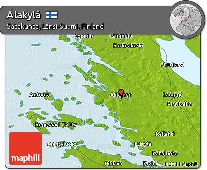 Physical 3D Map of Alakylä