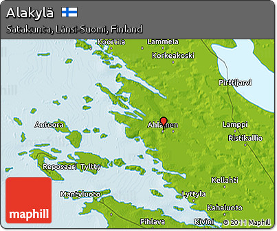 Physical 3D Map of Alakylä