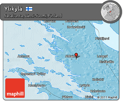 Political 3D Map of Ylikylä