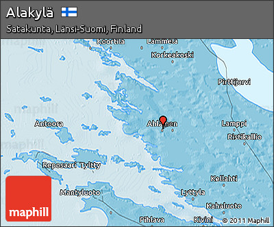 Political 3D Map of Alakylä