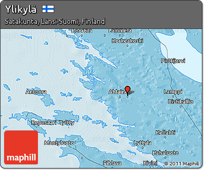 Political 3D Map of Ylikylä