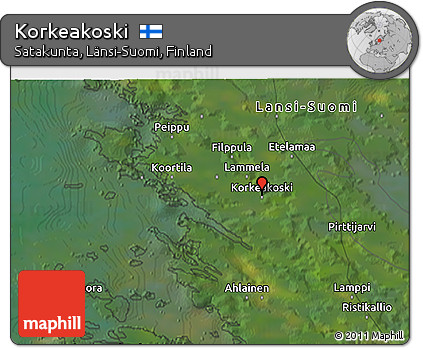 Satellite 3D Map of Korkeakoski