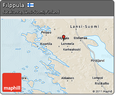 Shaded Relief 3D Map of Filppula