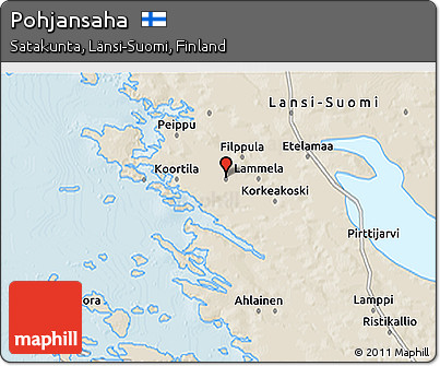 Shaded Relief 3D Map of Pohjansaha
