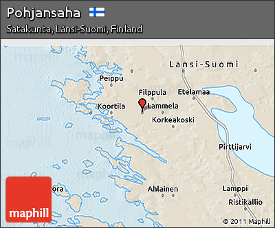 Shaded Relief 3D Map of Pohjansaha