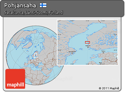 Gray Location Map of Pohjansaha