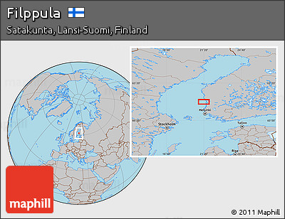 Gray Location Map of Filppula