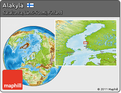 Physical Location Map of Alakylä